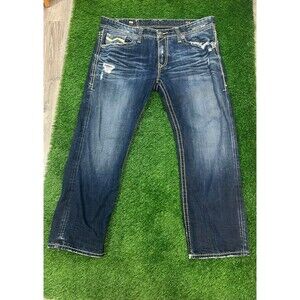 Rivet De cru Jeans Mae Relaxed Straight leg mens size 40x32 Denim blue pockets